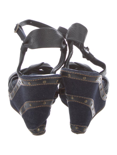 Fendi Denim Studded Accents Espadrilles