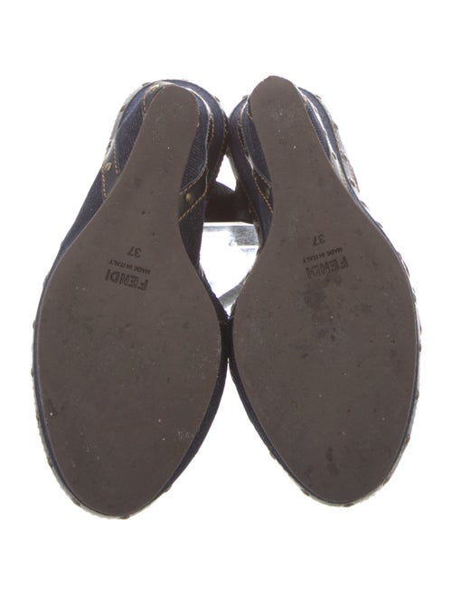 Fendi Denim Studded Accents Espadrilles