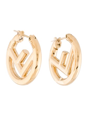Fendi F Is Fendi Hoop Earrings