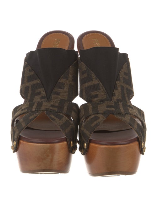 Fendi Zucca FF Logo Printed Slides