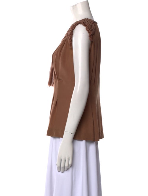 Fendi Square Neckline Sleeveless Blouse