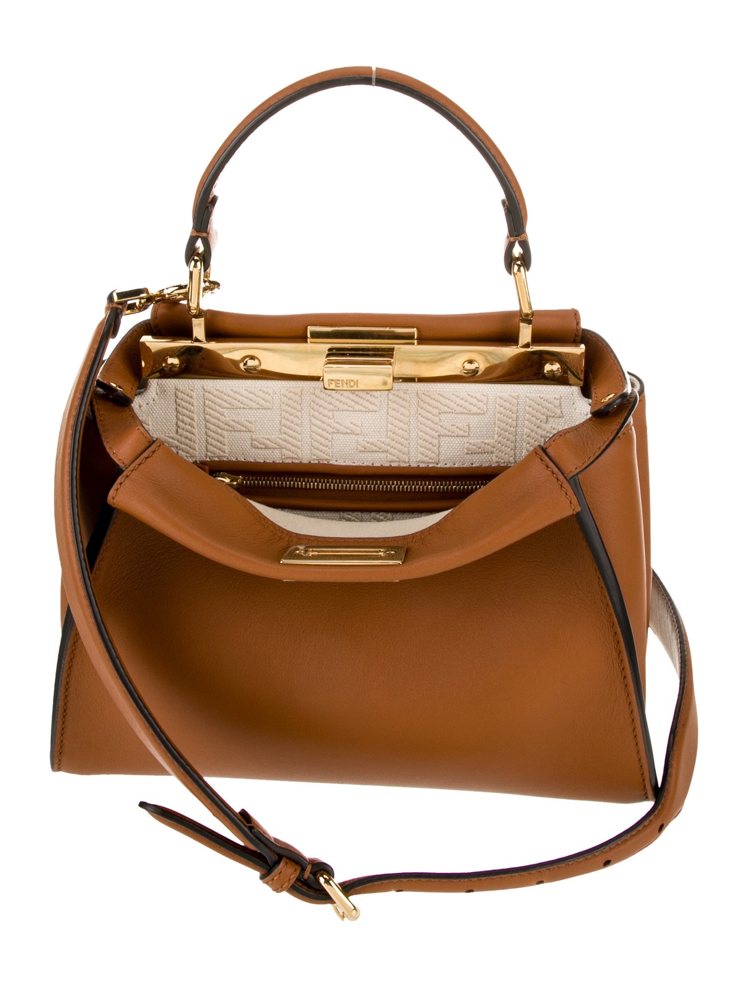 Fendi Leather Peekaboo Mini 2023