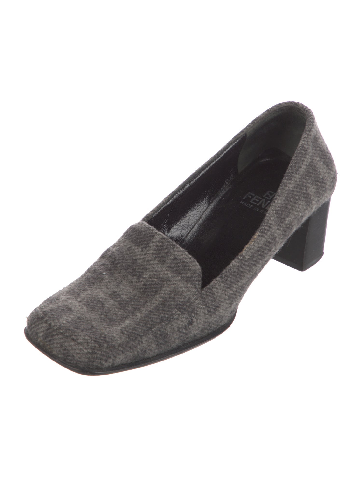 Fendi Wool Printed Loafers