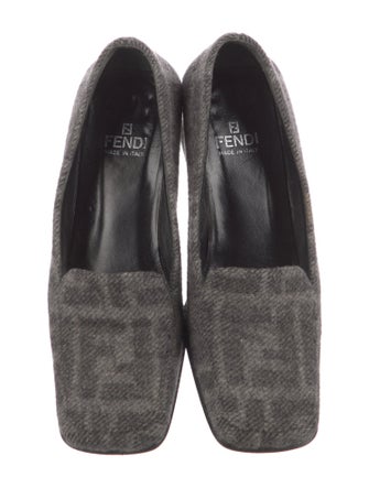 Fendi Wool Printed Loafers