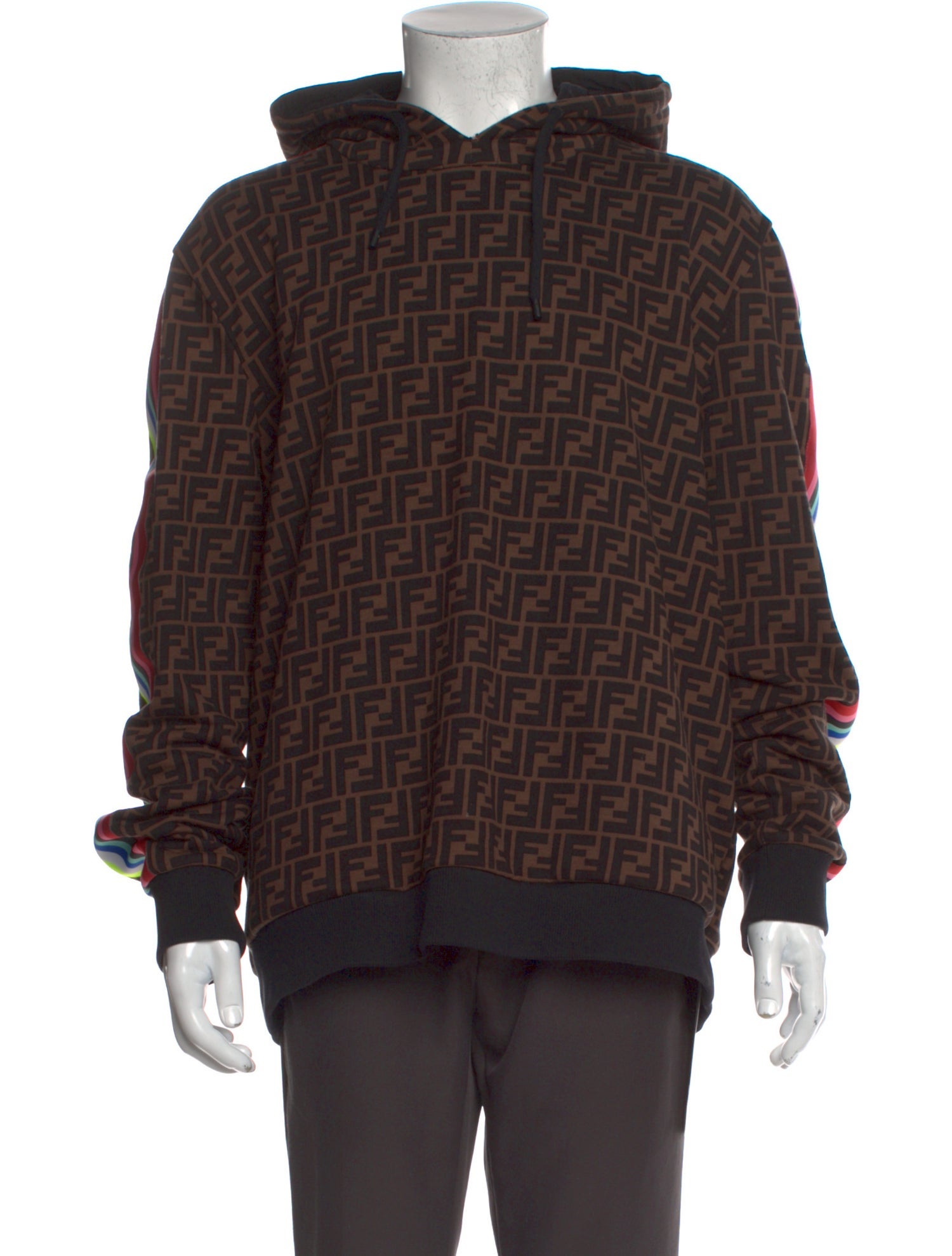 Fendi Zucca FF Logo Crew Neck Hoodie