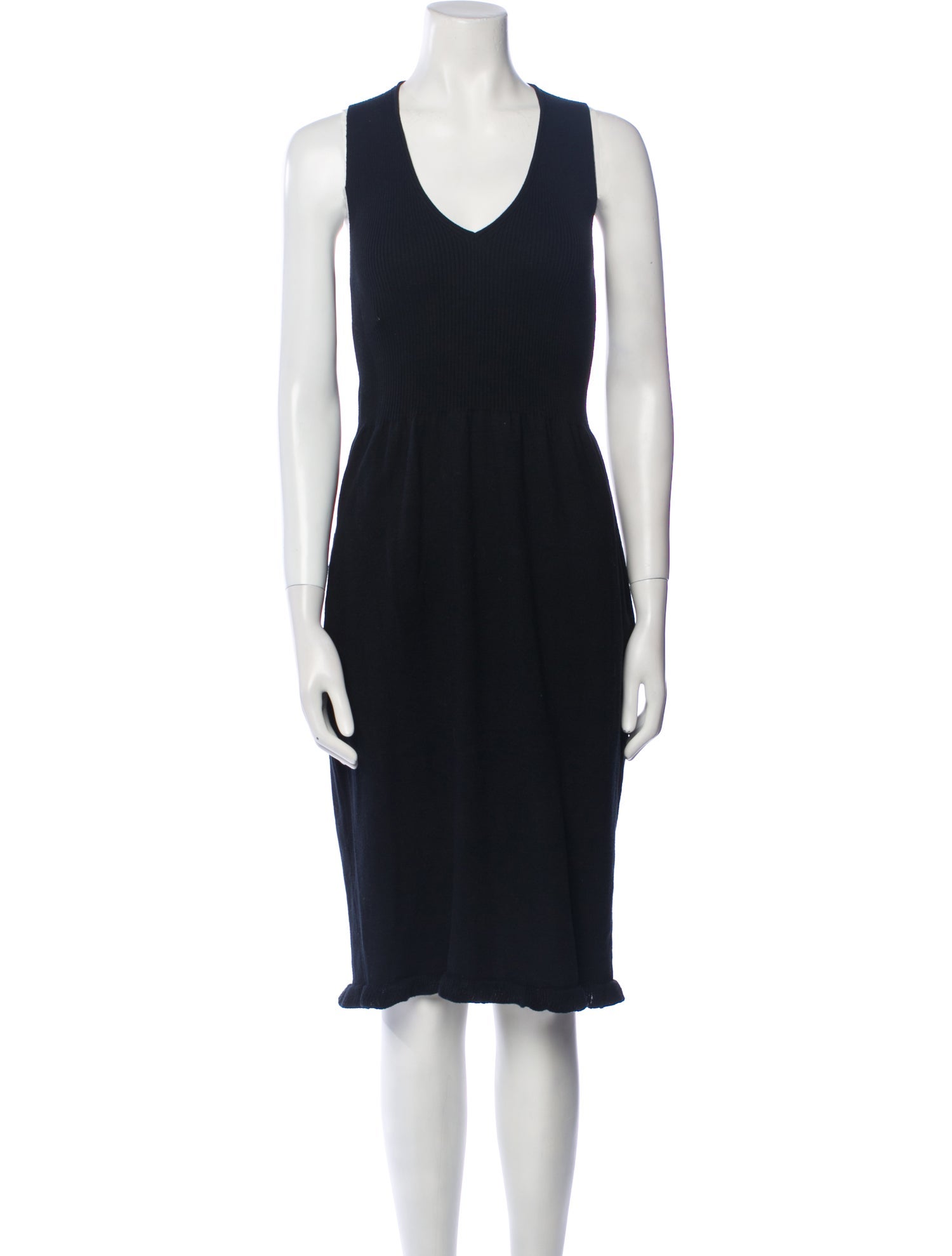 Fendi Scoop Neck Knee-Length Dress