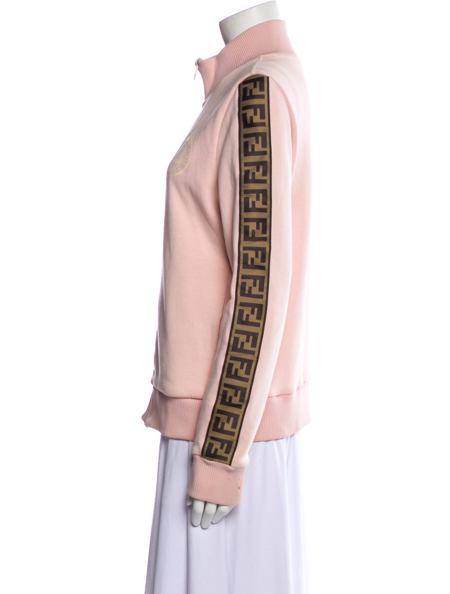 Fendi Mock Neck Long Sleeve Sweatshirt