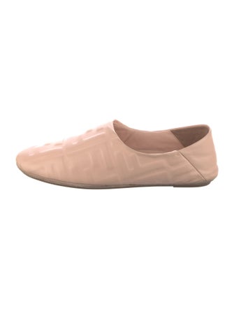 Fendi Zucca FF Logo Leather Flats