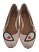 Fendi Leather Graphic Print Flats