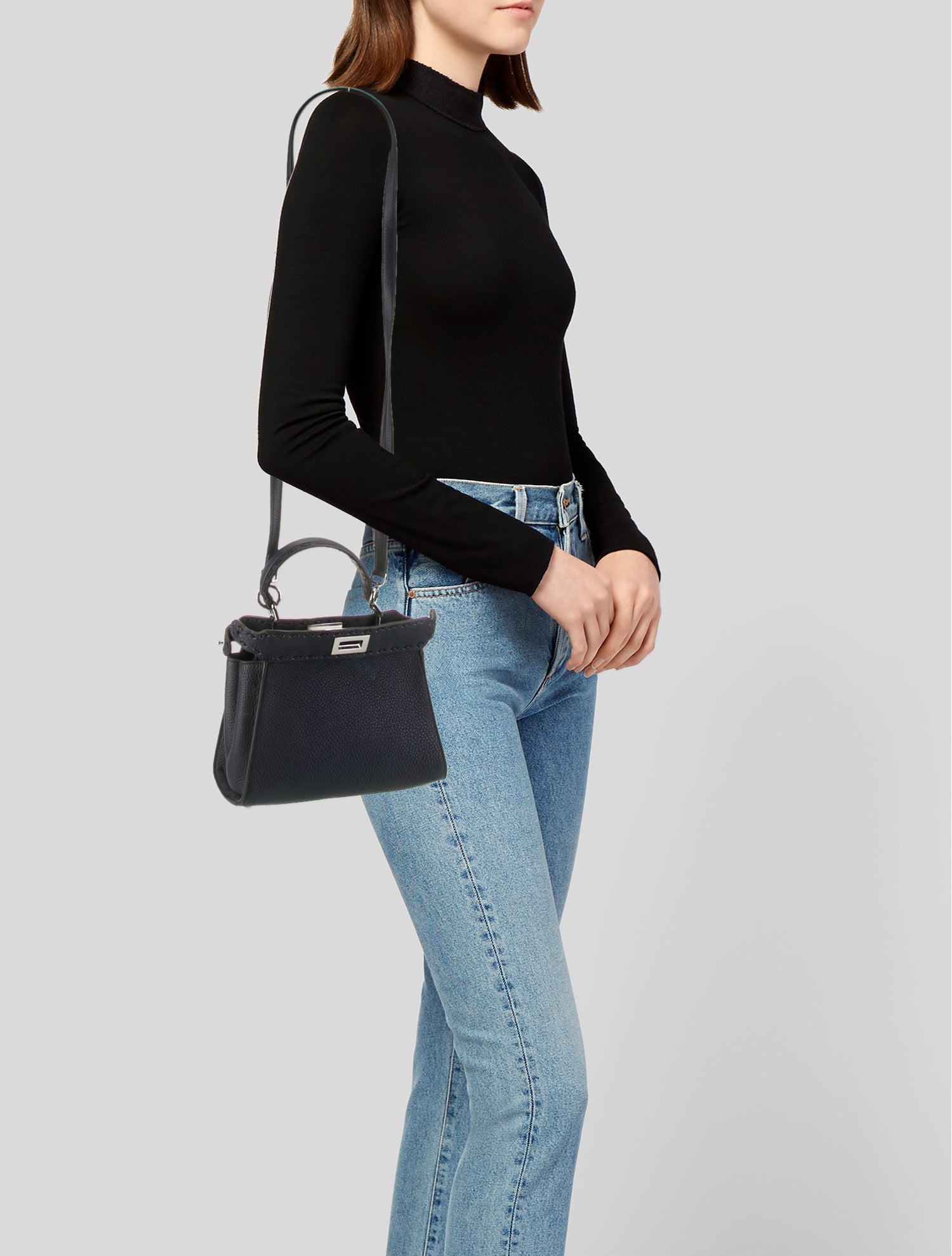 Fendi Leather Peekaboo Mini 2023