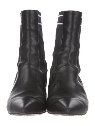 Fendi Leather Graphic Print Sock Boots