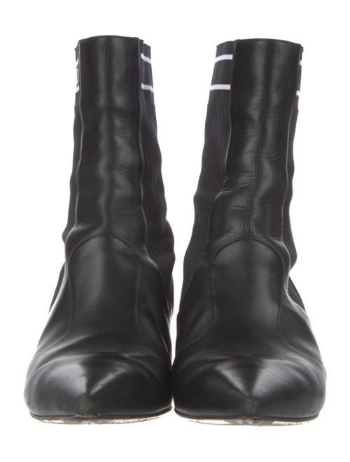 Fendi Leather Graphic Print Sock Boots