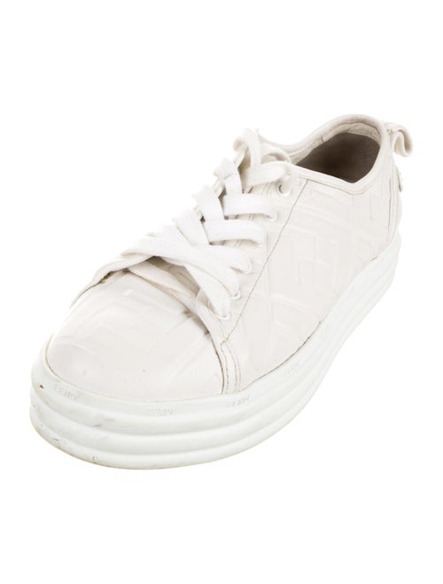 Fendi Zucca FF Logo Leather Sneakers