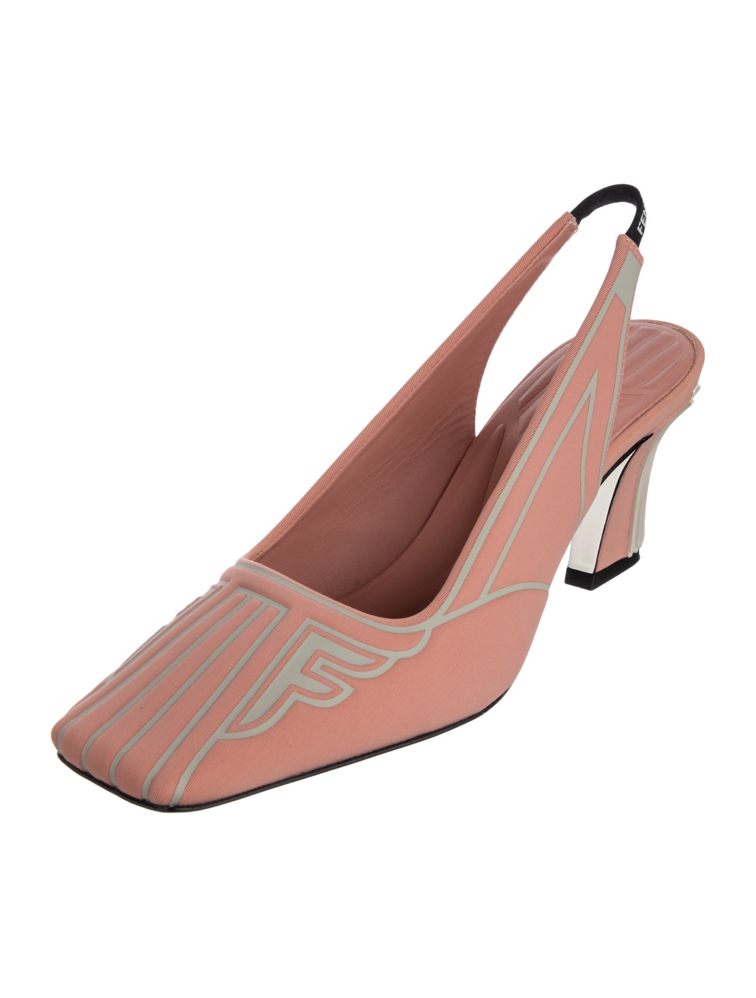 Fendi Nylon Slingback Pumps
