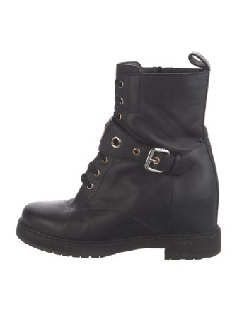 Fendi Leather Combat Boots