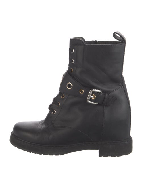 Fendi Leather Combat Boots