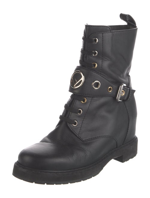 Fendi Leather Combat Boots