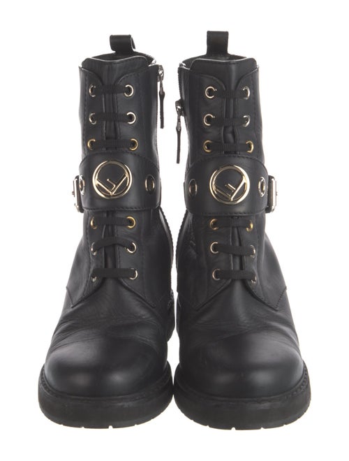 Fendi Leather Combat Boots