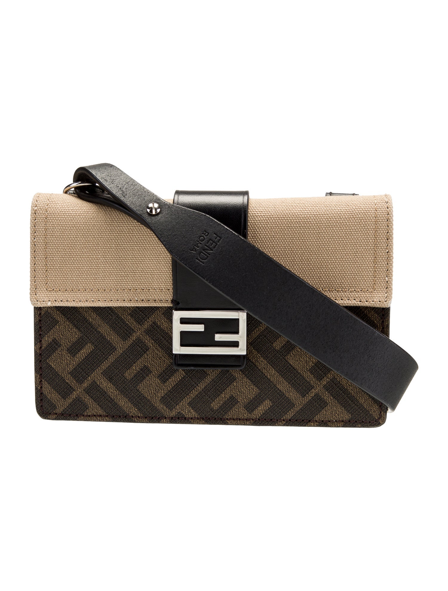 Fendi Zucca FF Messenger Bag Vintage