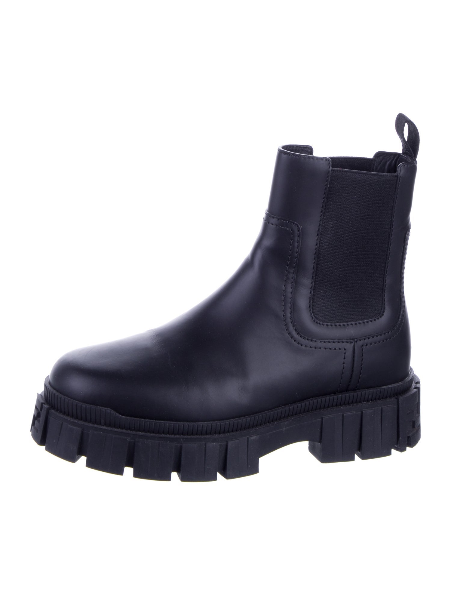 Fendi Zucca FF Logo Leather Chelsea Boots