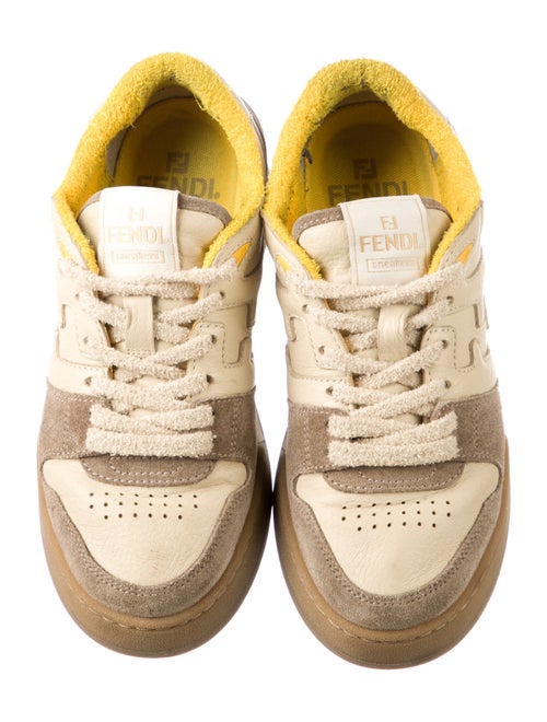 Fendi Leather Printed Sneakers
