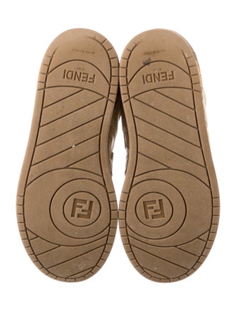Fendi Leather Printed Sneakers