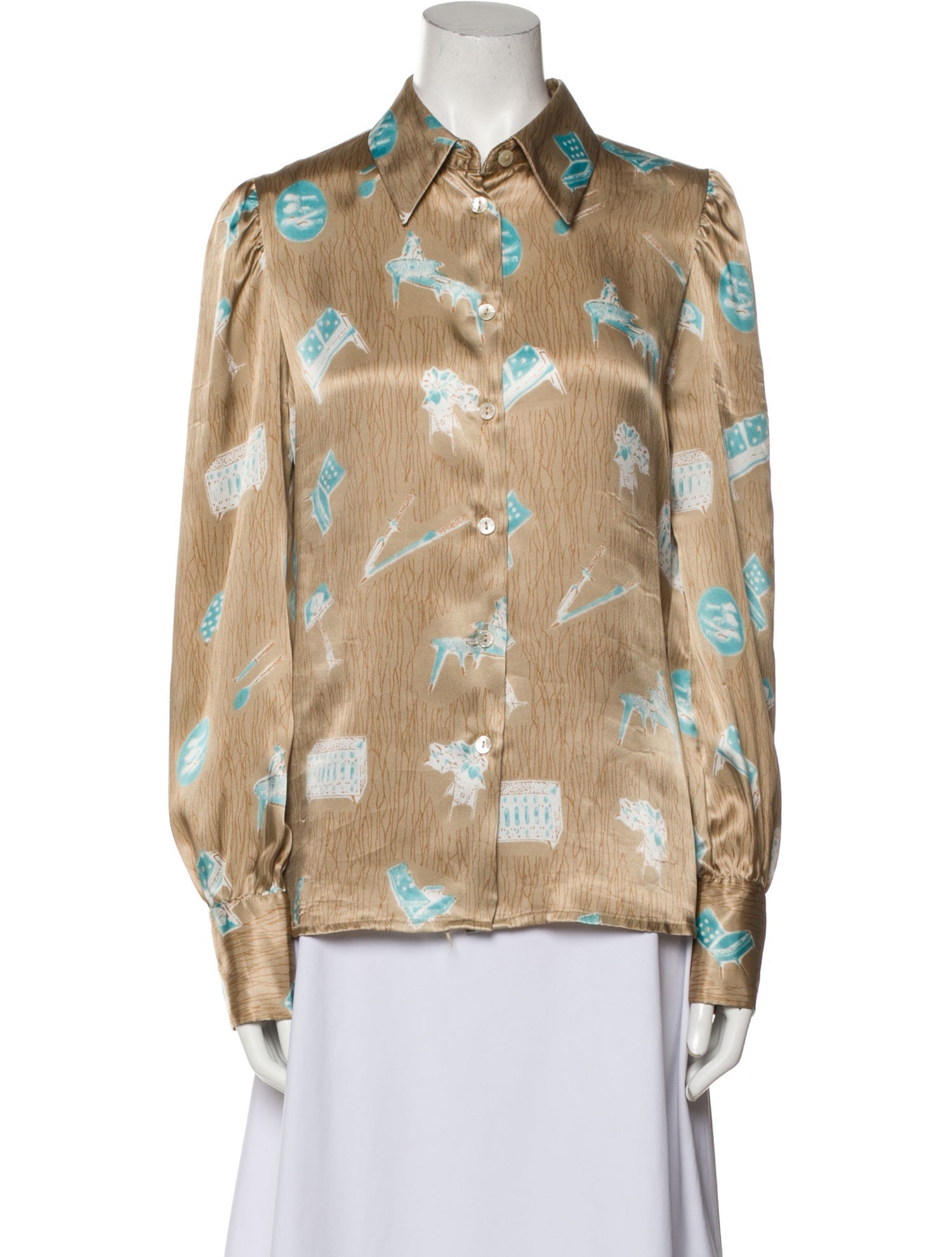 Fendi Vintage 1990's Button-Up Top