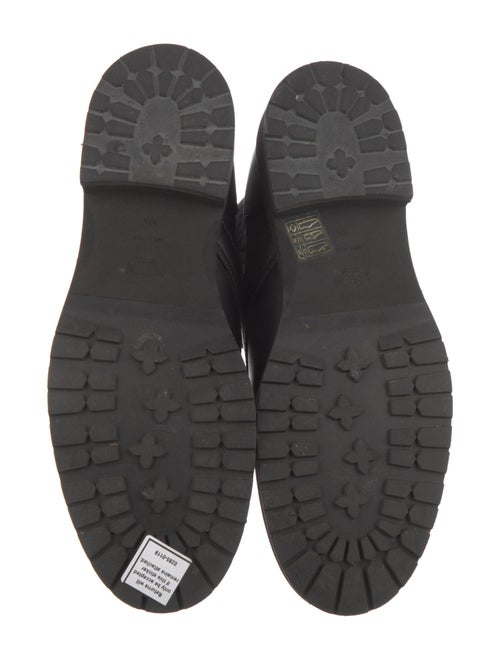 Fendi Zucca FF Logo Leather Combat Boots