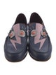 Fendi Faces Motif Leather Loafers