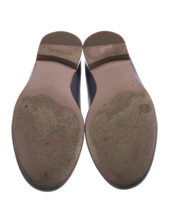 Fendi Faces Motif Leather Loafers