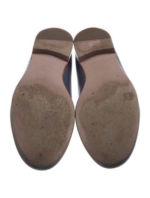 Fendi Faces Motif Leather Loafers