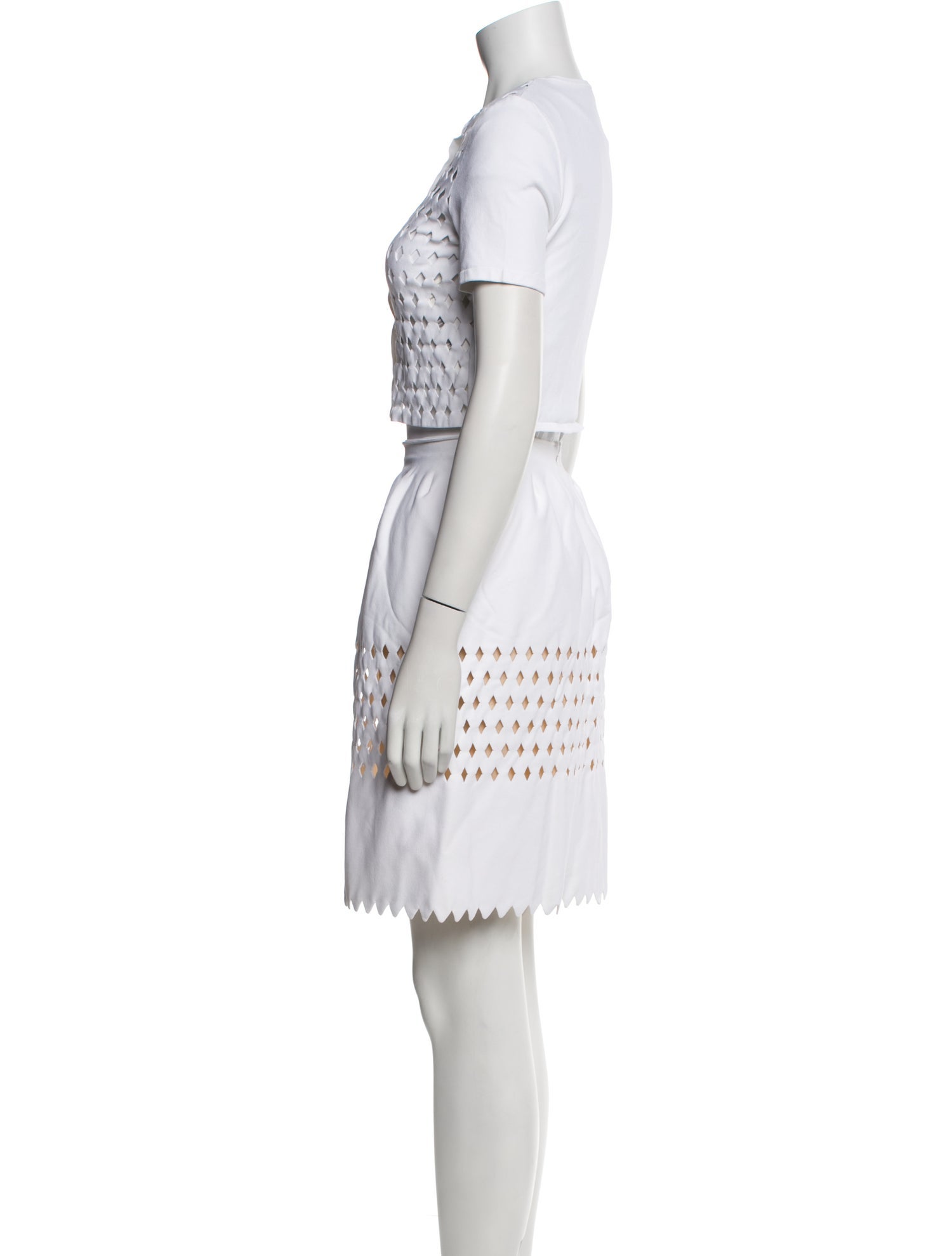 Fendi Scalloped Accent Skirt Set