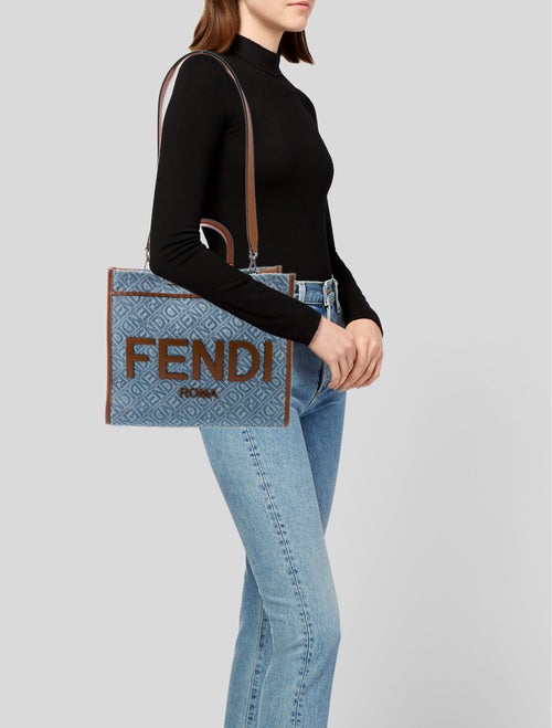 Fendi Denim Sunshine Tote