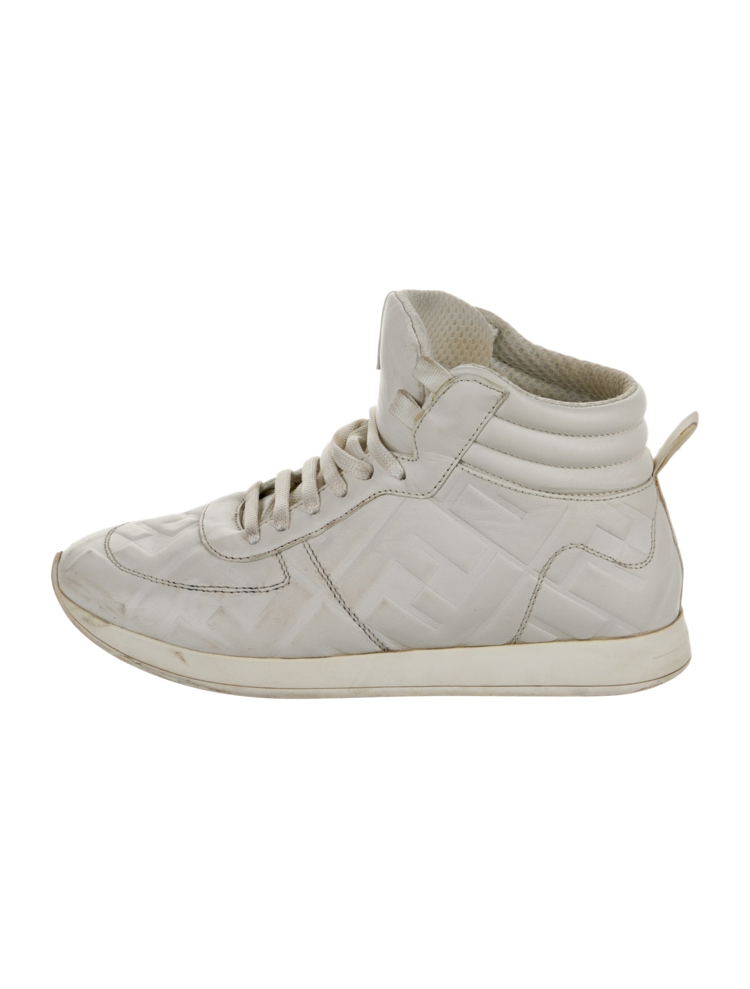 Fendi Zucca FF Logo Leather Sneakers
