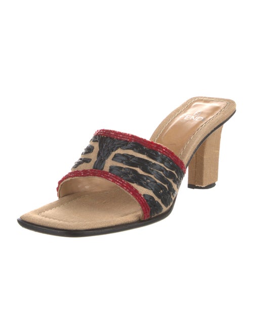 Fendi Canvas Printed Slides