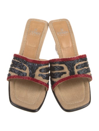 Fendi Canvas Printed Slides