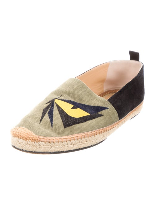 Fendi Monsters Motif Canvas Espadrilles