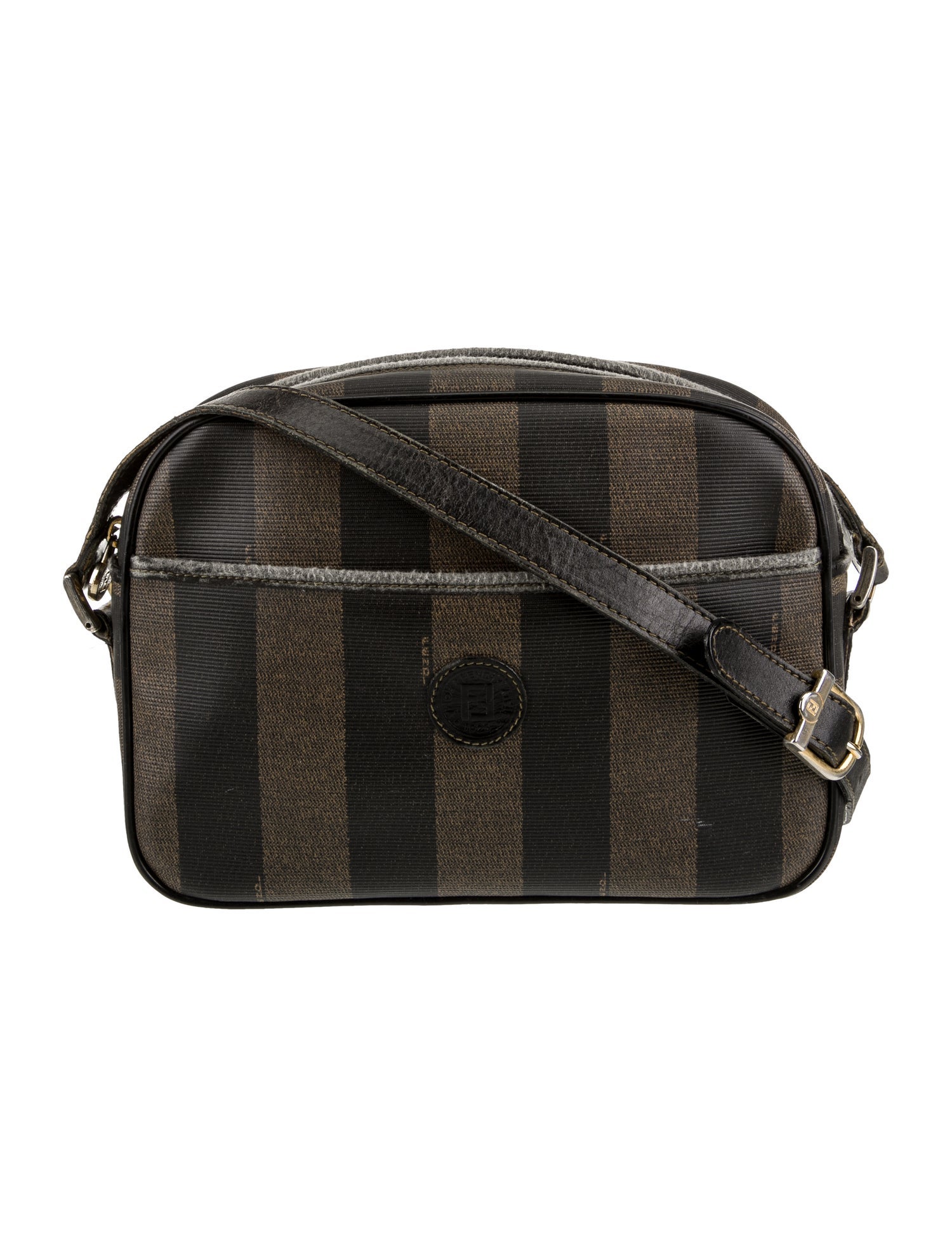 Fendi Pequin Crossbody Bag Vintage