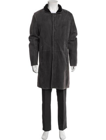 Fendi Outerwear Lamb Leather Coat Us16, It52 | XXL
