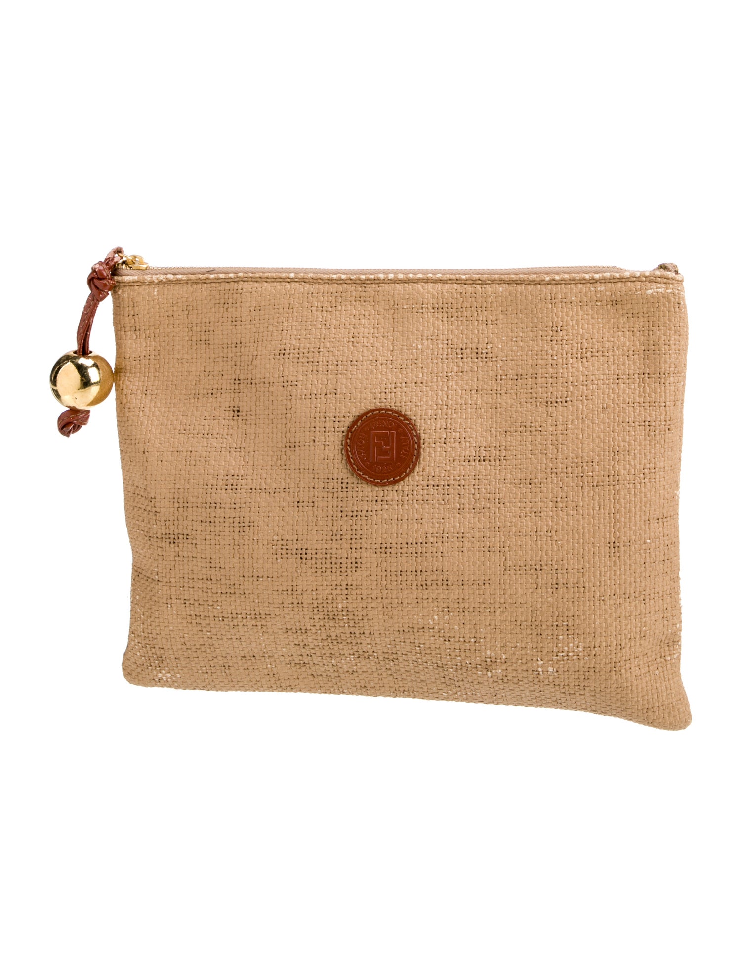 Fendi Raffia Toiletry Pouch