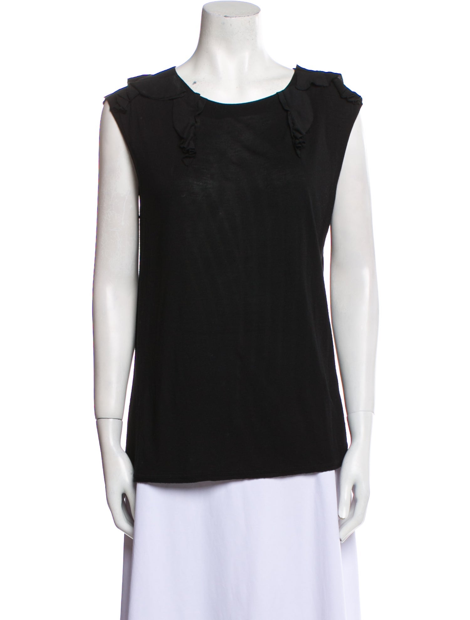 Fendi Wool Scoop Neck Top