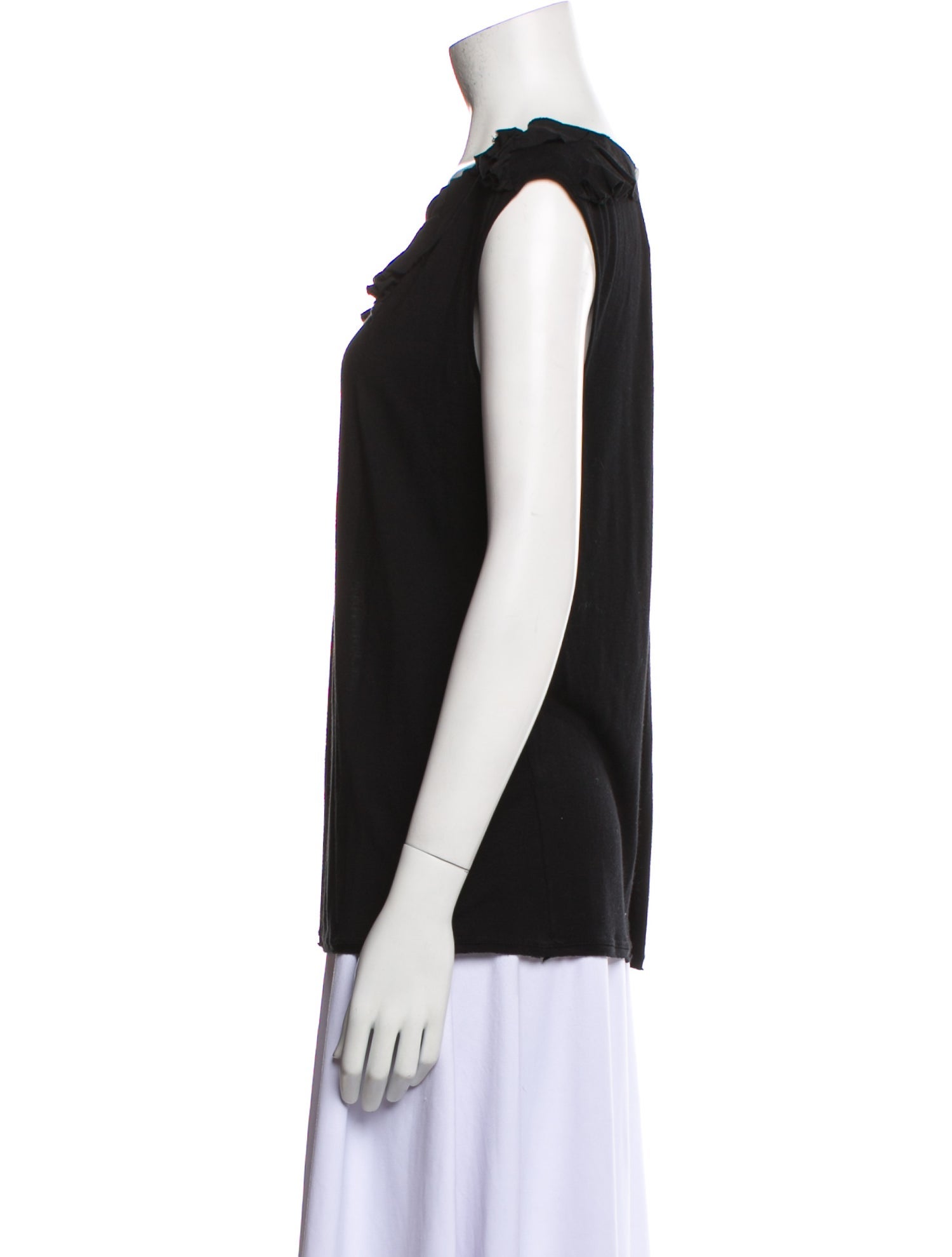 Fendi Wool Scoop Neck Top