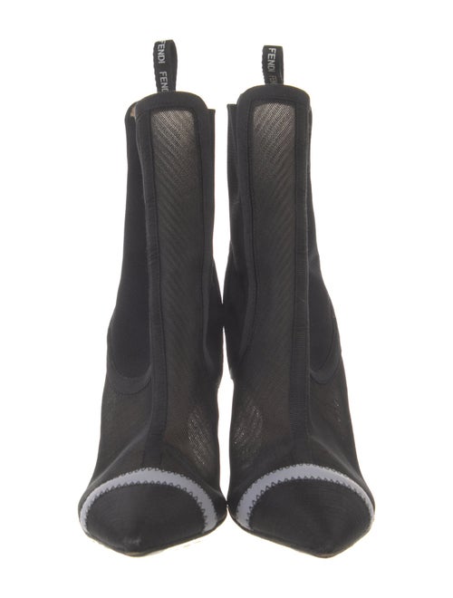 Fendi Mesh Grosgrain Trim Chelsea Boots
