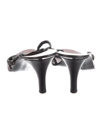 Fendi Leather Lasercut Accents Slides