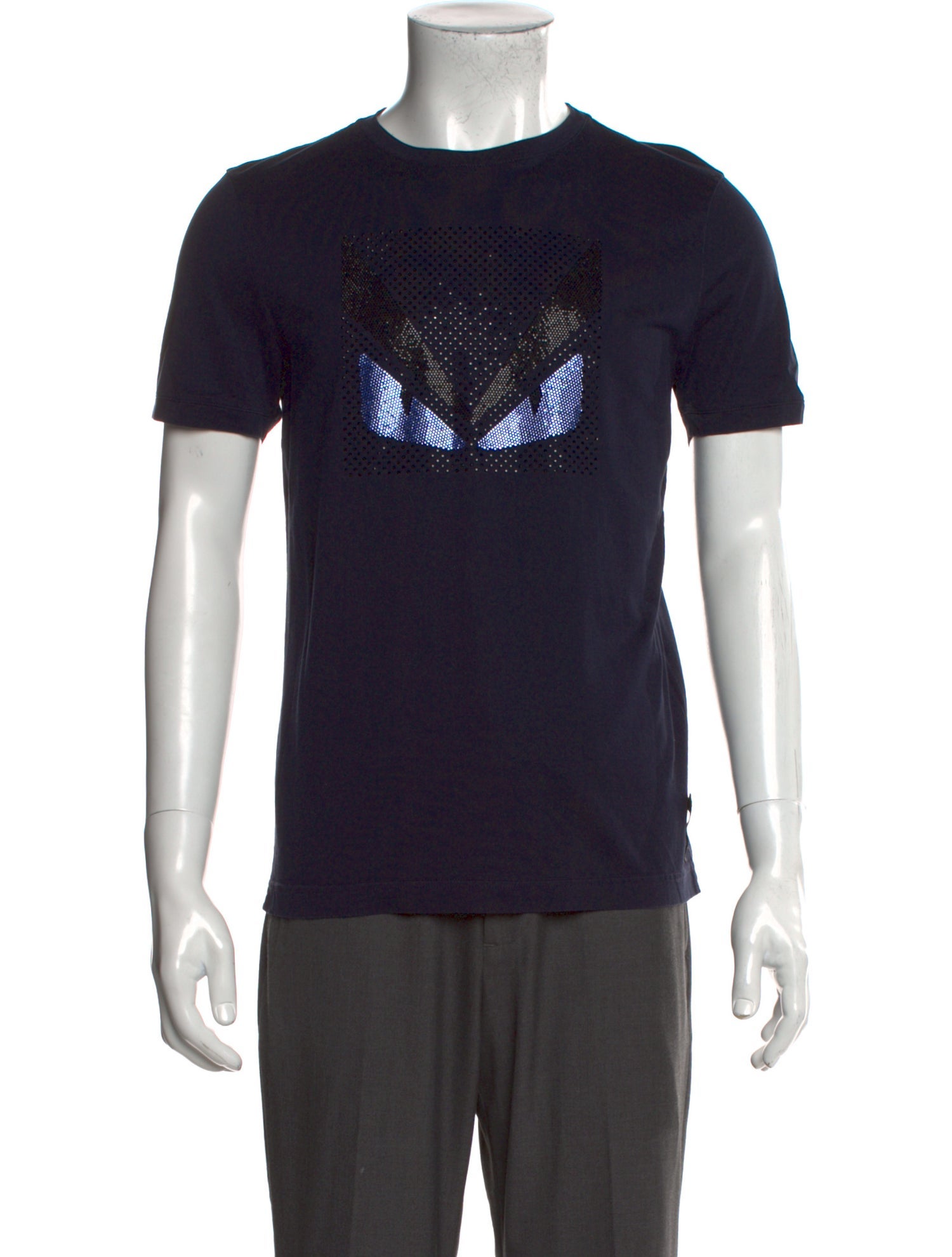 Fendi Monsters Motif Crew Neck T-Shirt