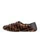 Fendi Zucca FF Logo Shearling Flats