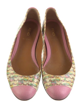 Fendi Patent Leather Printed Flats