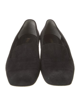 Fendi Suede Studded Accents Loafers
