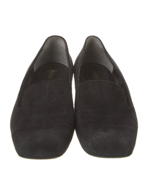 Fendi Suede Studded Accents Loafers
