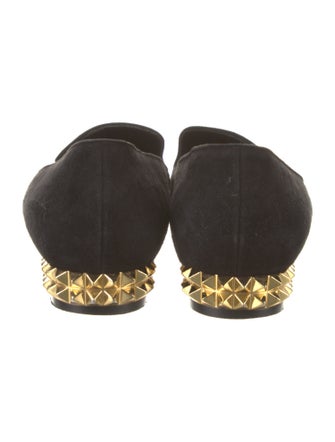 Fendi Suede Studded Accents Loafers